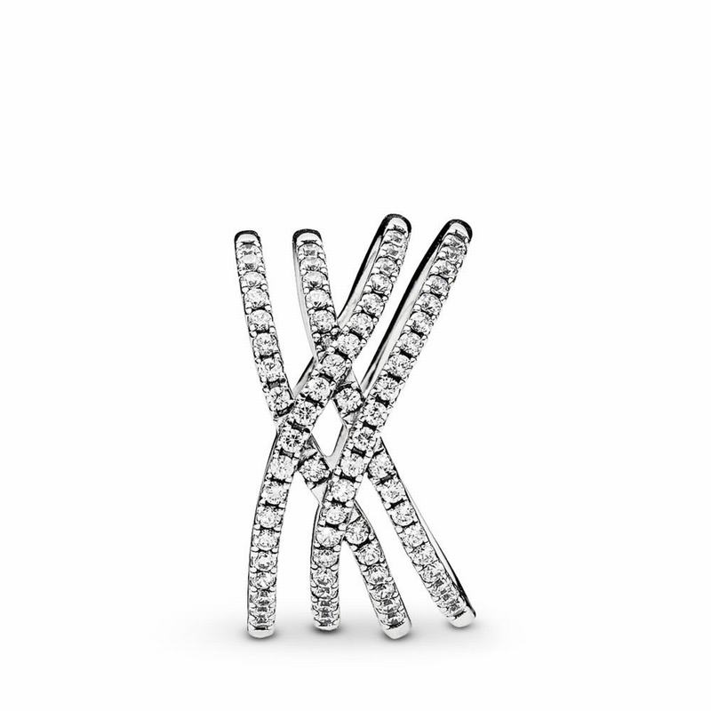 Pandora Australia Cosmic Lines Stackable Ring - Sterling Silver | LQOFEU684